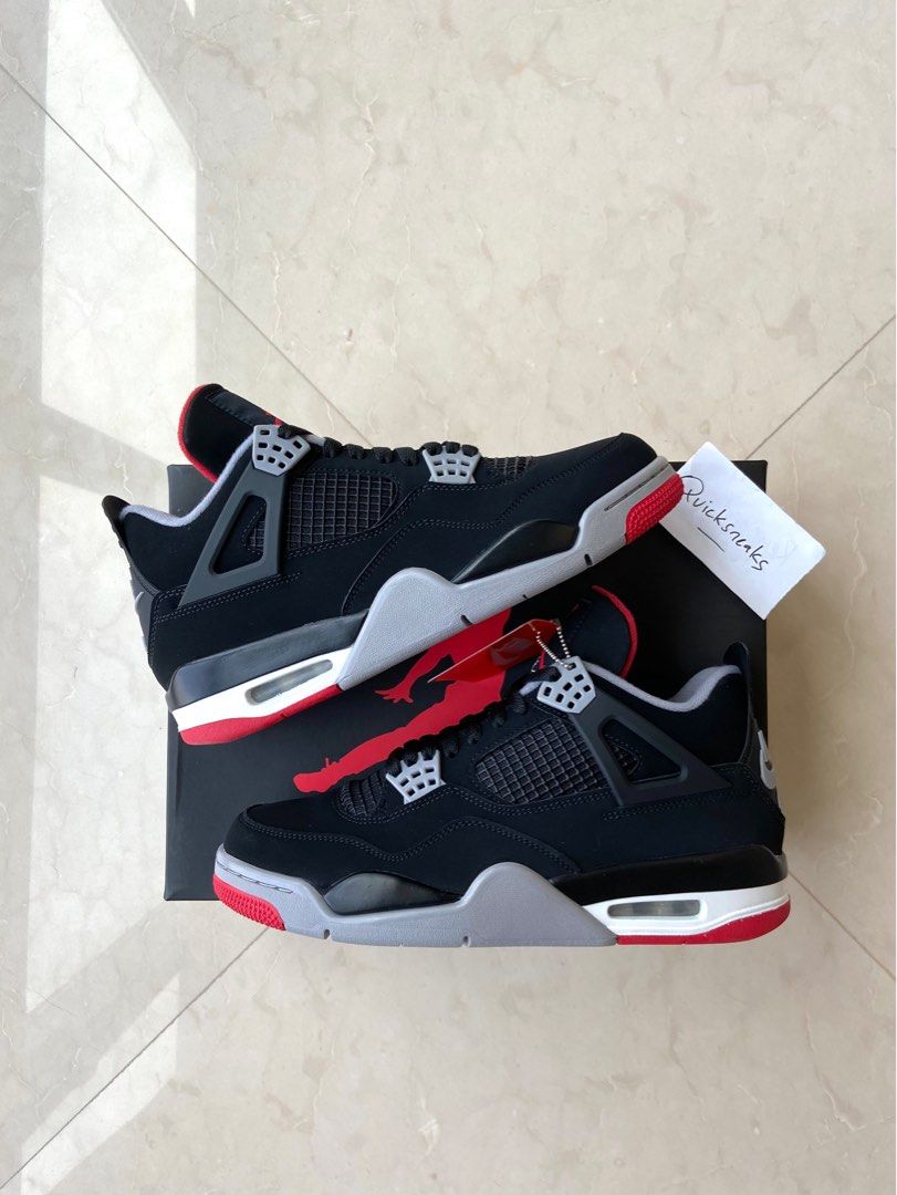 Jordan 4 Bred Nike Air, Men's Fashion, Footwear, Sneakers on Carousell Jordan 4 Bred Nike Air, Men'S Fashion, Footwear, Sneakers On Carousell