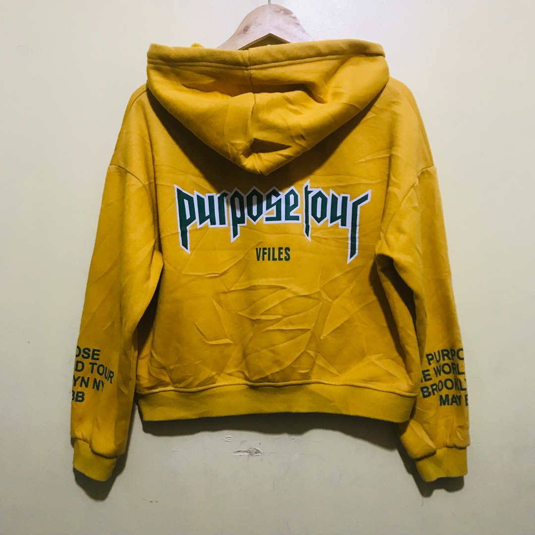 Purpose tour discount yellow hoodie