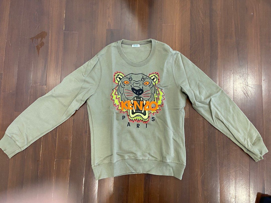 KENZO Green Tiger Sweater Size M Men s Fashion Coats Jackets