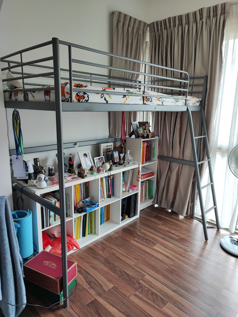 Loft bed for sale Svarta, Ikea, Furniture & Home Living, Furniture