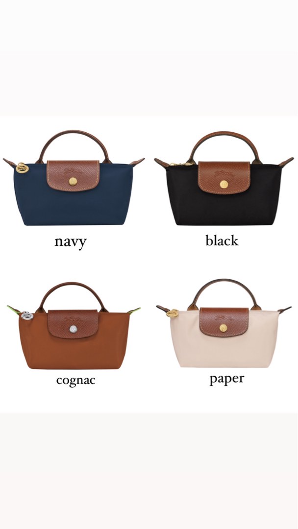 Longchamp Le Pliage Pouch with Handle, Women's Fashion, Bags