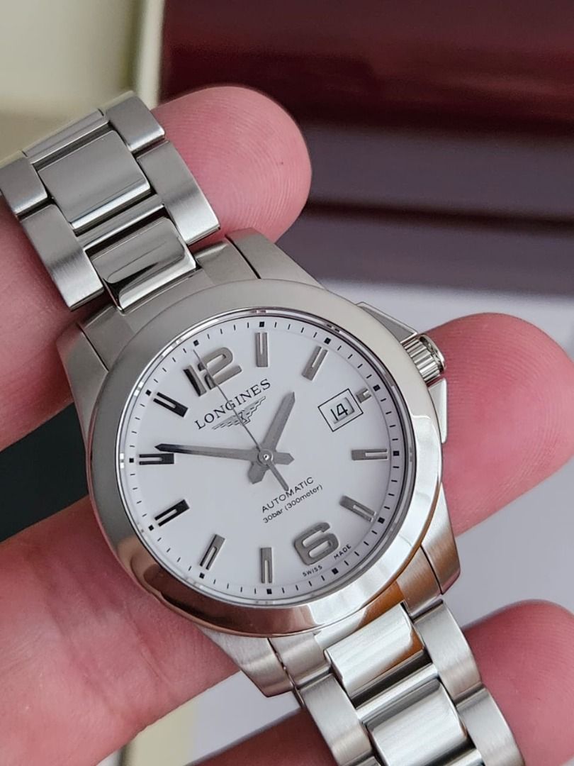 Longines Conquest Ladies White 29.5mm Auto