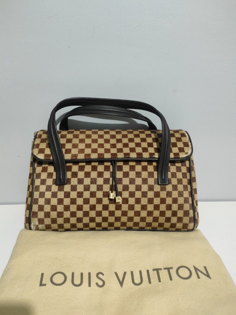 LOUIS VUITTON, Damier Ebene LV Riverside Lie De Vin Handbag