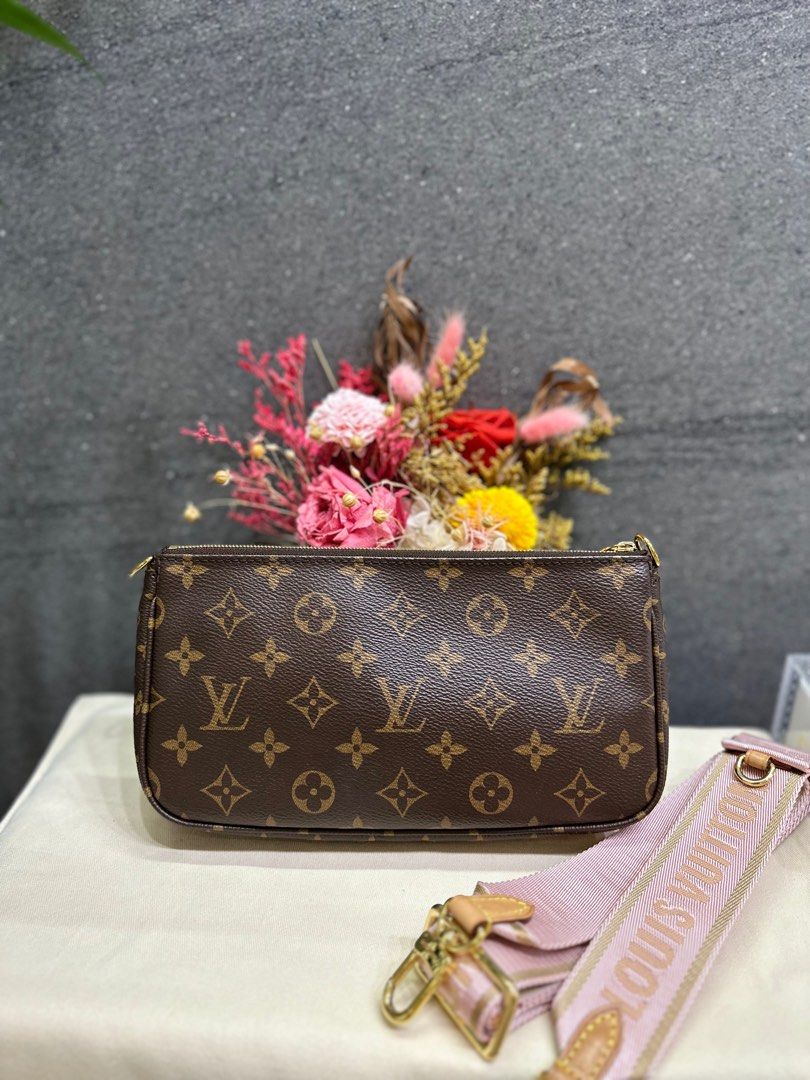 Louis Vuitton Multi Pochette Accessoires Monogram Rose Clair in Coated  CanvasLeather with Goldtone  US