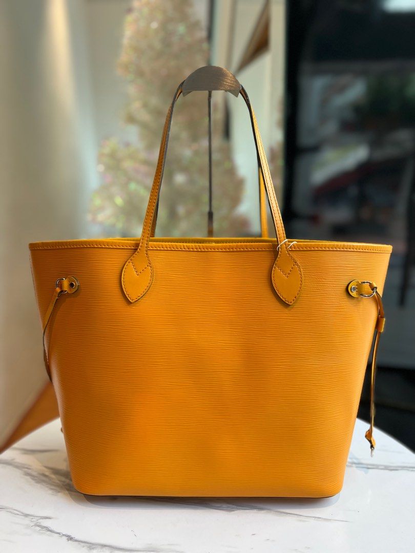Preloved Louis Vuitton Neverfull MM Yellow Epi Leather Tote Bag