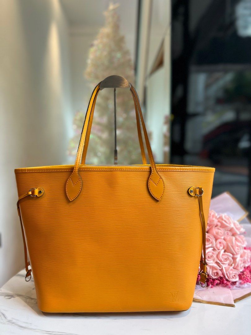 Louis Vuitton Mimosa Yellow Epi Leather Neverfull MM Tote Bag 860858