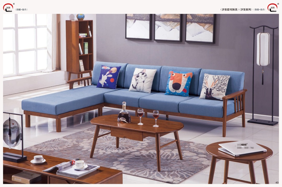 LType Sofa Malaysian Wood, Furniture & Home Living, Furniture, Sofas