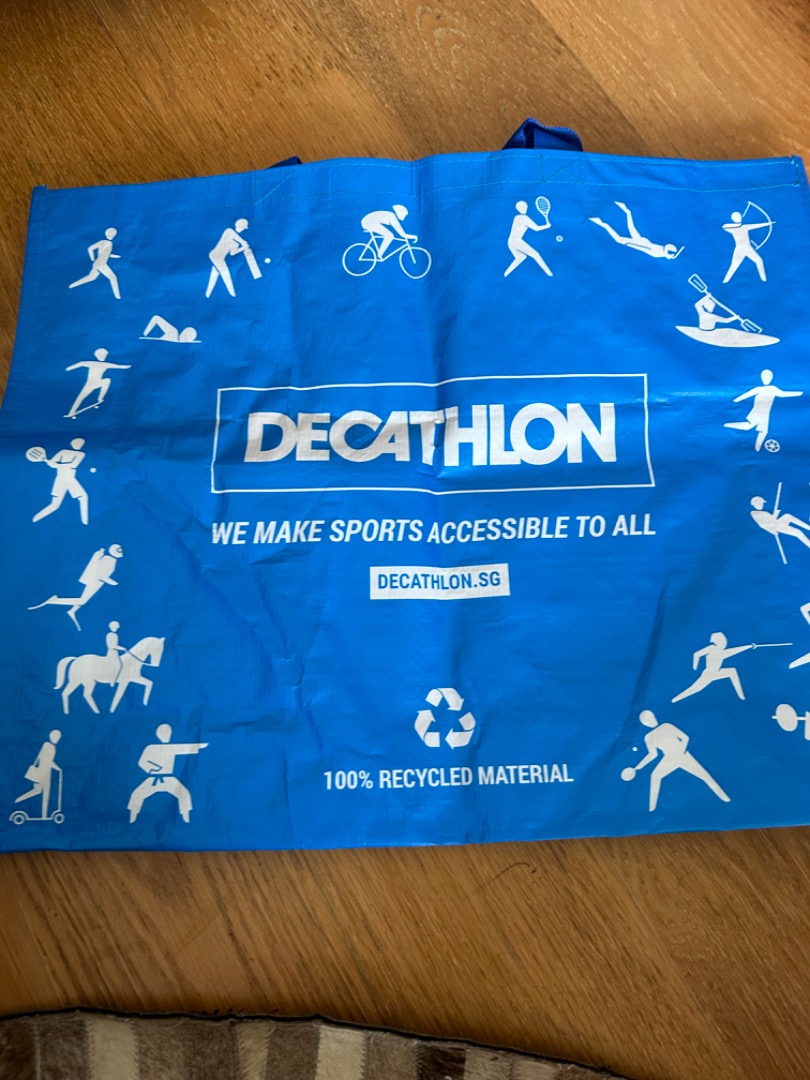 decathlon shopping bag, Women's Fashion, Bags & Wallets, Tote Bags on