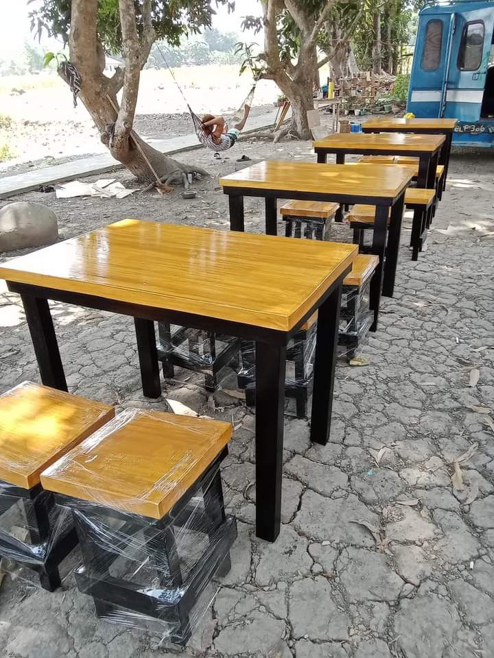 Made to order restaurant table and chairs (Category: Tables & Sets) located in Rosario. Submitted by newdragon_889be6 (Listing ID 1228162692, Image 1). Description: DIRECT PAGAWAAN SA MURANG HALAGA! 🚨 OPEN FOR BULK ORDERS TO AVAIL DISCOUNTS LOCATION: San Fernando, Pampanga Are you Looking for TABLES and CHAIRS for opening businesess like food court, canteens, milktea shop, coffee shop, and etc. Made to Order: ✓ Dining Table and Stools/Chairs Set