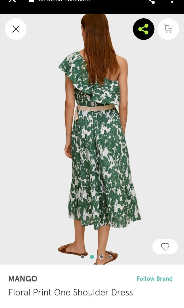 Mango one shoulder dress store