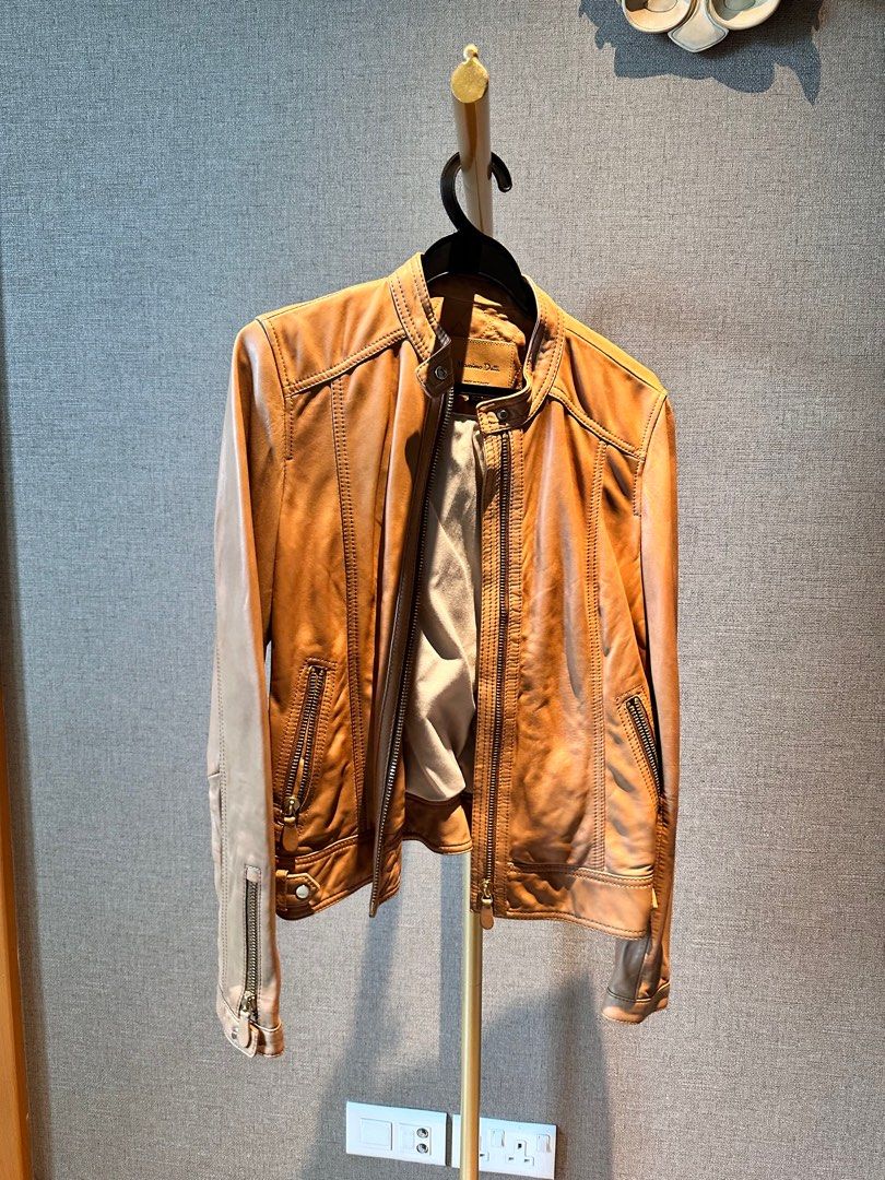 Massimo dutti clearance tan leather jacket