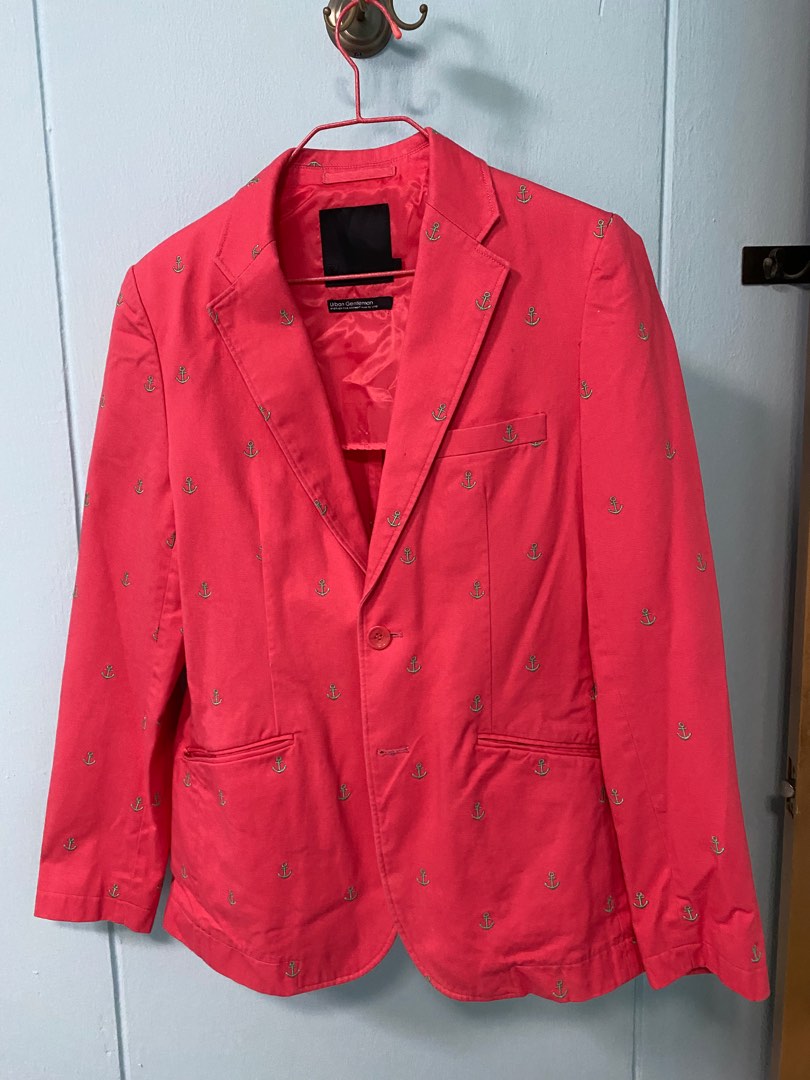 Red blazer sales jacket men