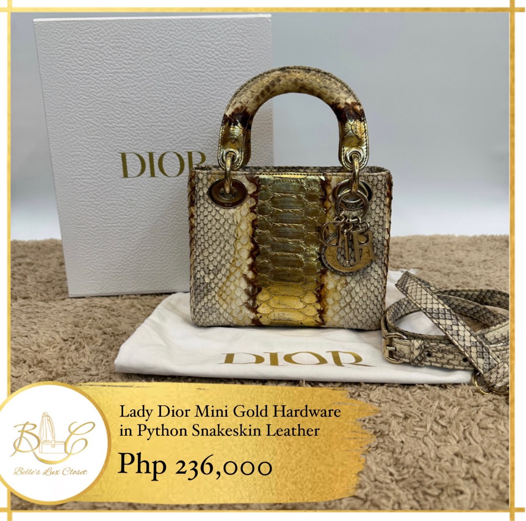 Lady dior deals snakeskin bag