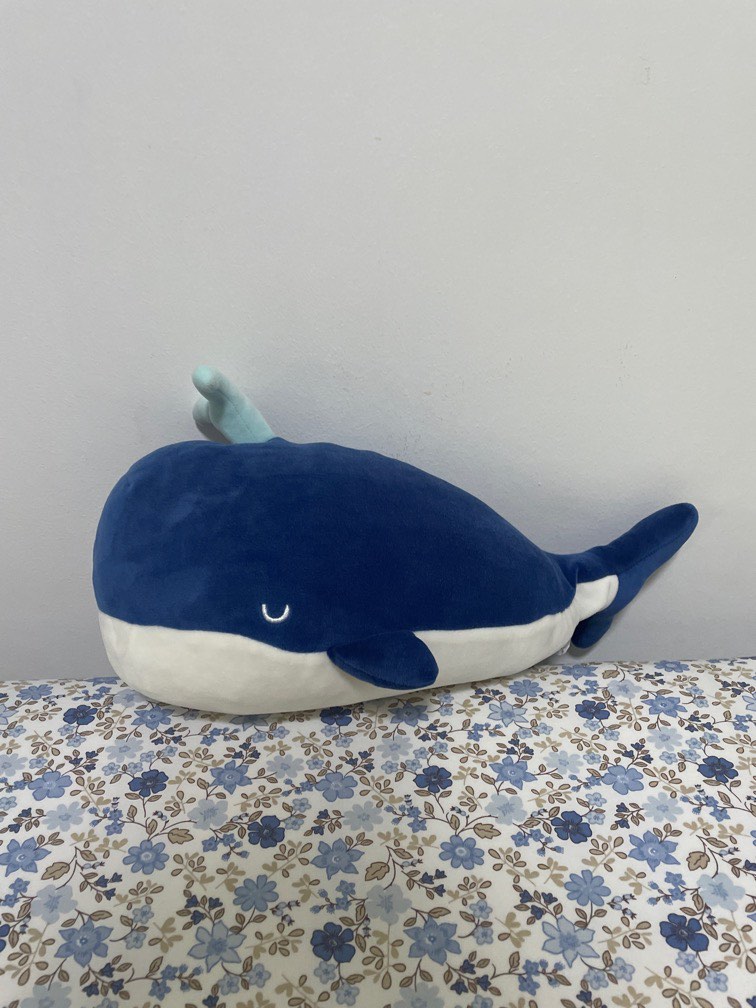 Miniso Blue Whale Softtoy, Hobbies & Toys, Toys & Games on Carousell