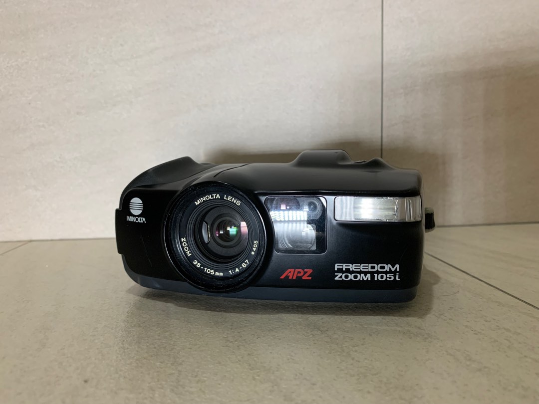 零件機」Minolta APZ Freedom zoom 105i (同APEX 105)底片相機 附原廠背帶 基本功能電池 底片測試ok 可開賣貨便  運費35元