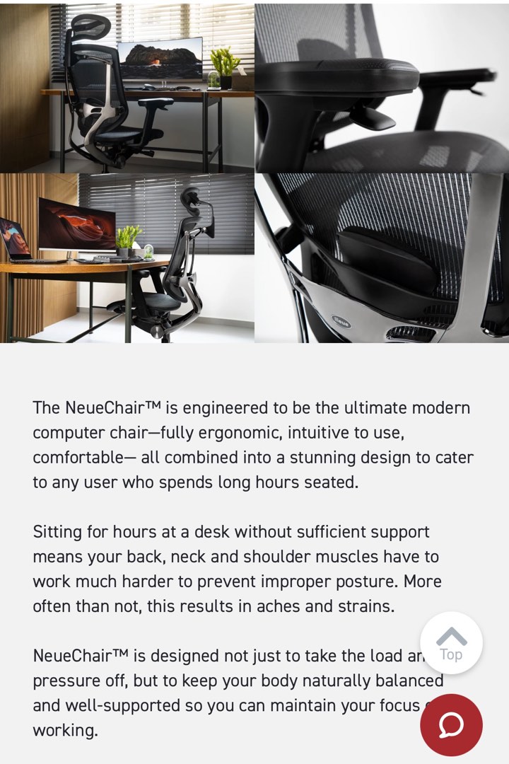 NeueChair - Obsidian industrial plated, Furniture & Home Living ...
