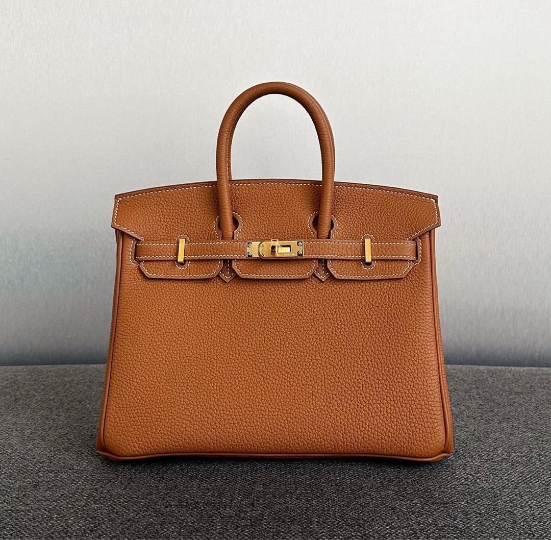Hermes Birkin 25 Gold Togo Ghw, Luxury, Bags & Wallets on Carousell