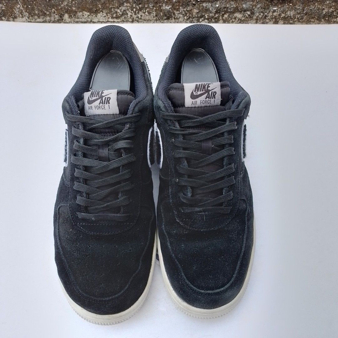 Air force 1 low 3d chenille swoosh black cool grey outlet