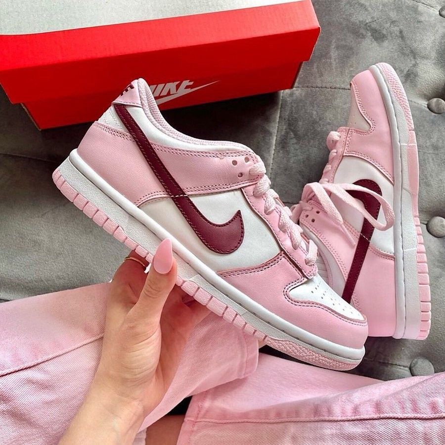 Nike Dunk Low Pink Foam Red White GS US 5.5Y UK 5 Women s