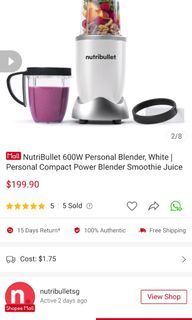 Nutribullet 600W. Bought last Nov still in warranty.  Lighty used