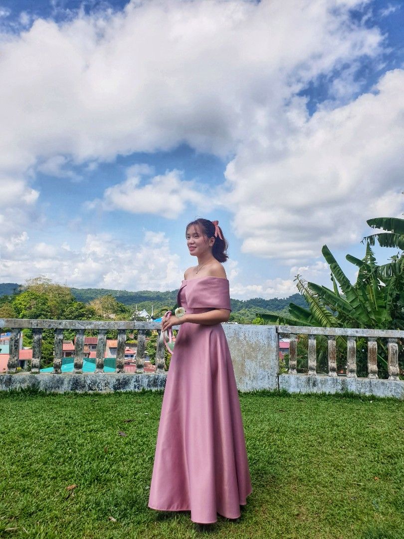 Old rose store gown for bridesmaid