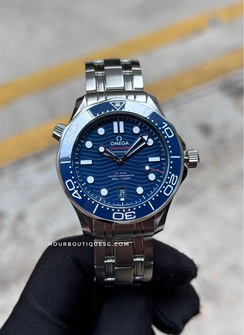 Brand New Omega SeaMaster Blue Dial Men s Automatic Divers Watch 210.30.42.20.03.001 Men s Fashion Watches Accessories Watches on Carousell