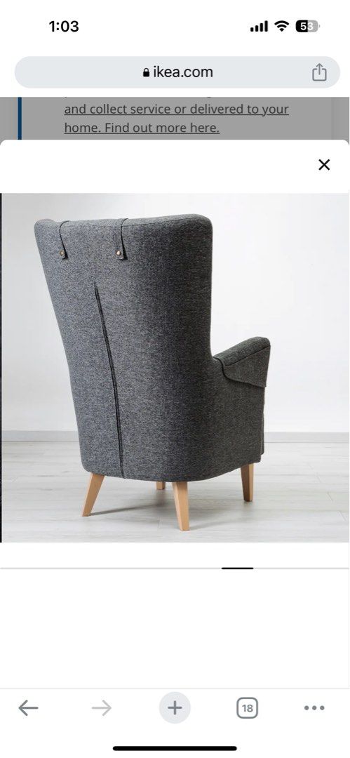 OMTANKSAM IKEA Armchair Gunnared dark grey