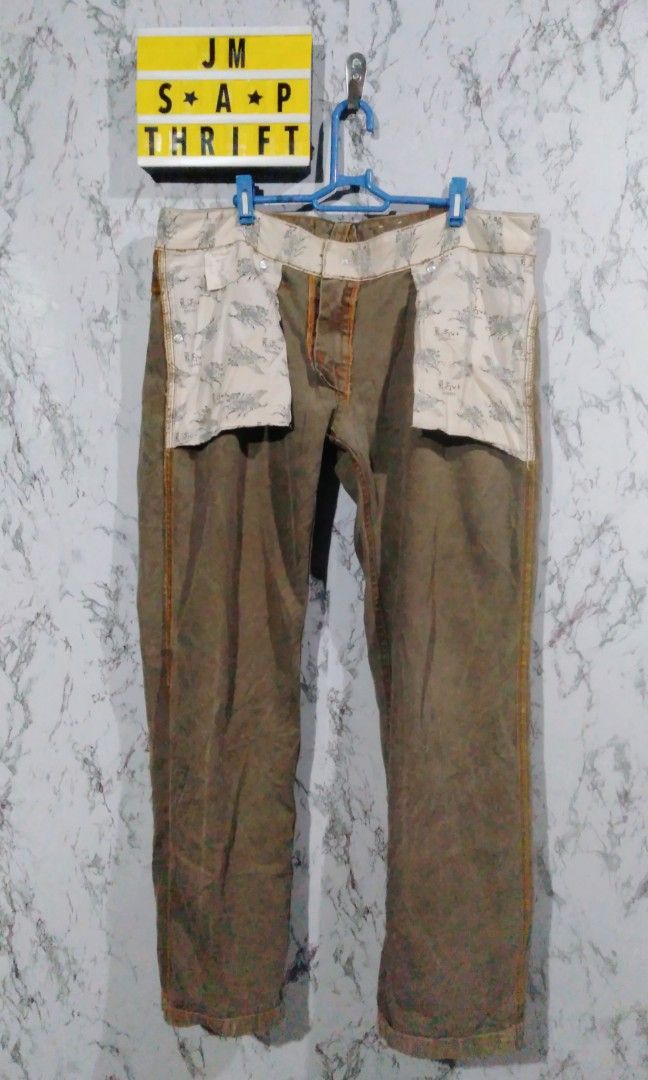 Vintage Oniarai Embroidered Flame Devil Japanese Denim Jeans Size W29