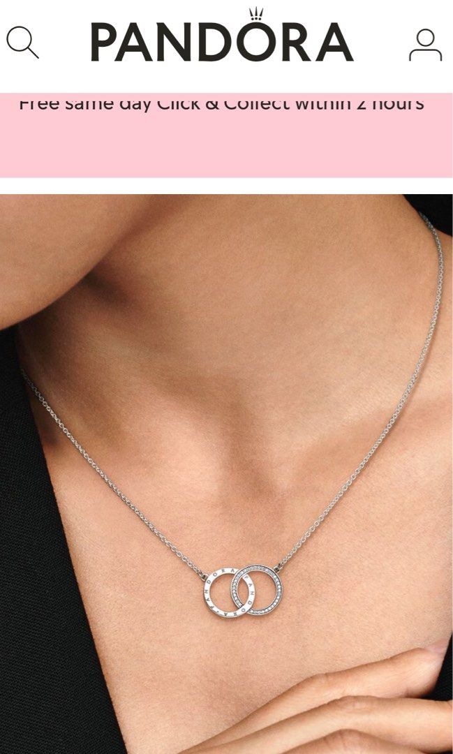 Entwined circles deals pandora necklace