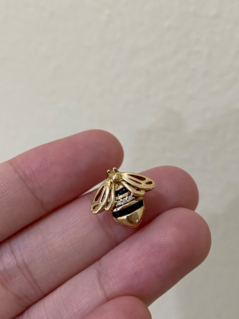 Pandora Reflexions 14K Gold Plated Bee Clip Charm Women s Fashion