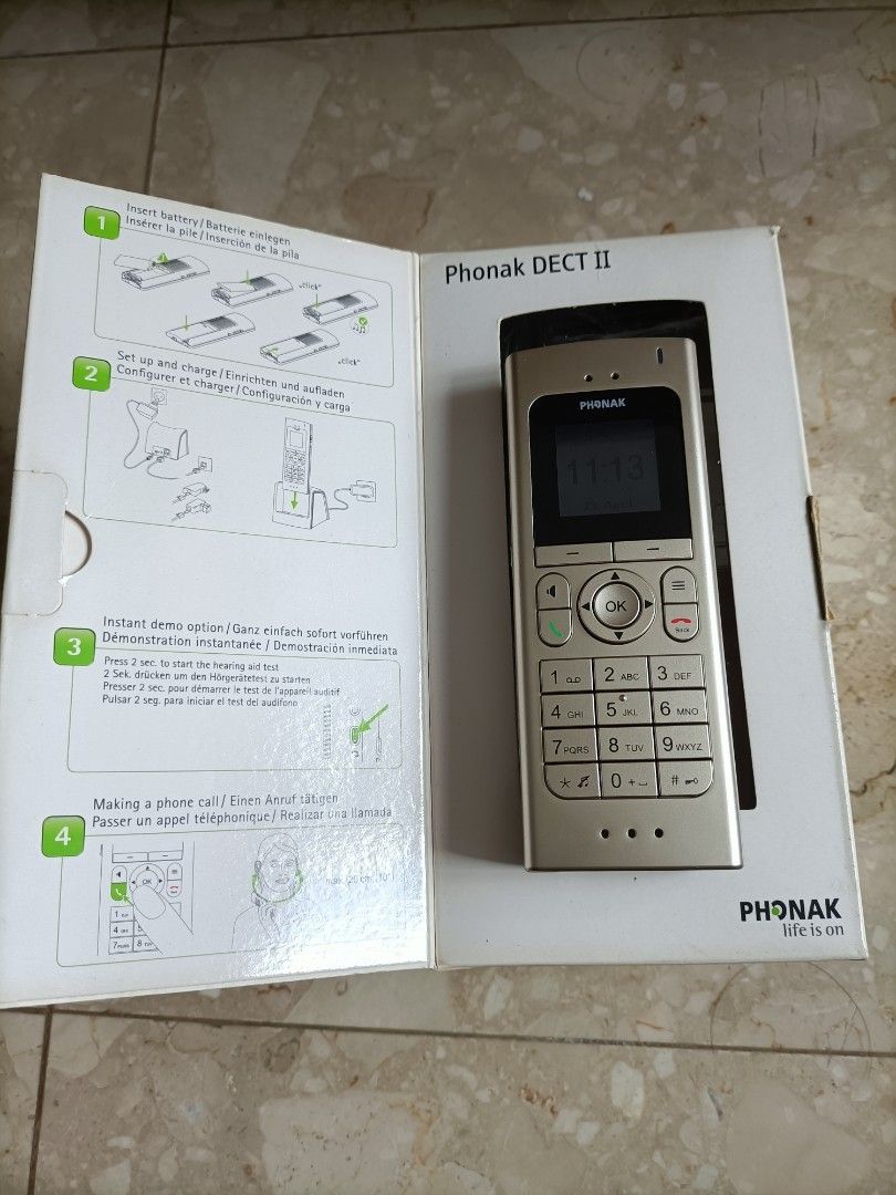 Phonak Dect 2 cordless phone, TV & Home Appliances, Other Home Appliances on Carousell