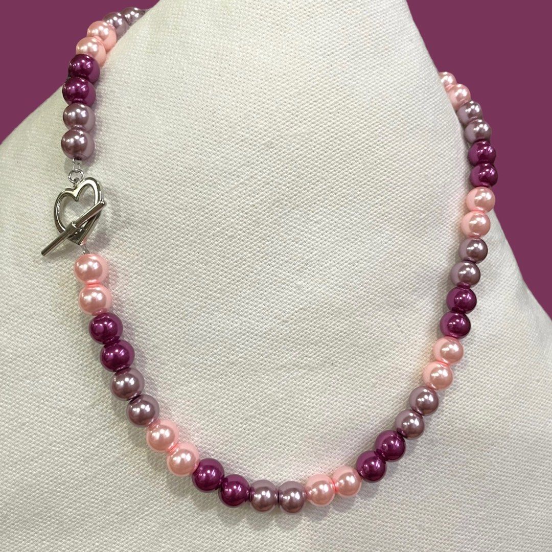 Glass best sale pearls necklace