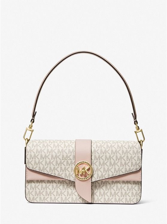 PO MICHAEL KORS Greenwich Medium Logo Shoulder Bag Women s