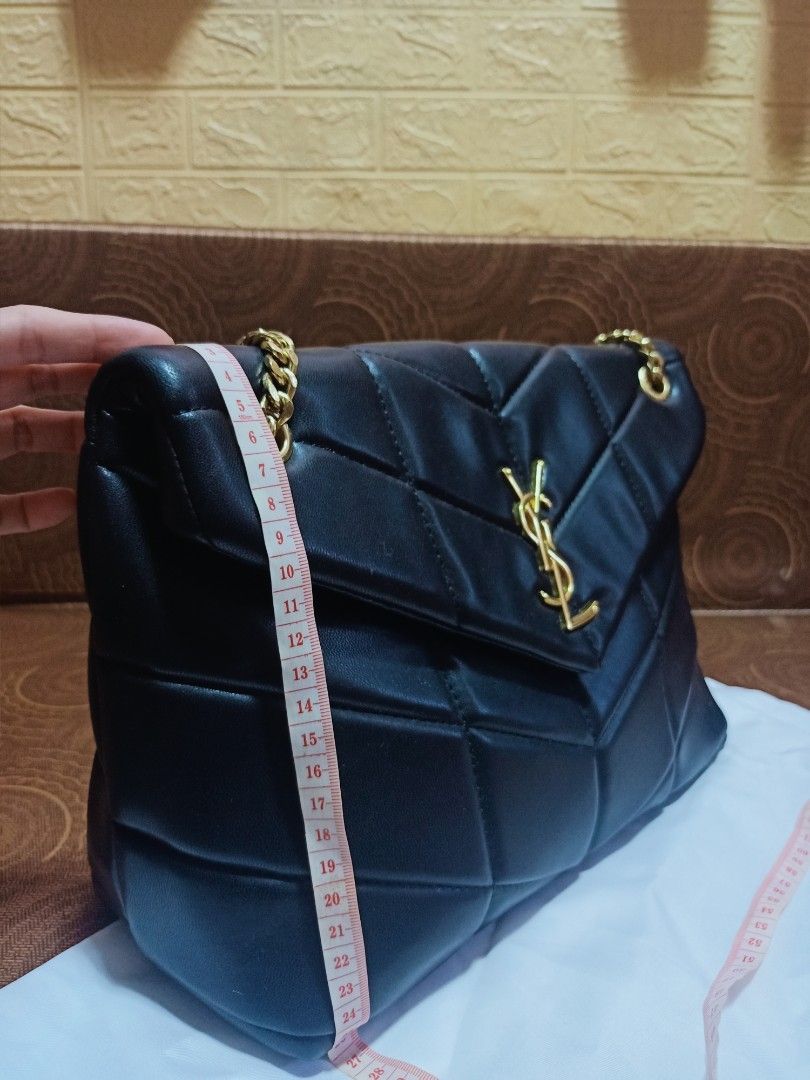 Preloved YSL pufferd leather (Category: Luxury Bags & Wallets) located in Cebu City. Submitted by day.98 (Listing ID 1228213313, Image 3). Description: selected from japan surplus genuine leather coded no flaws meduim size.