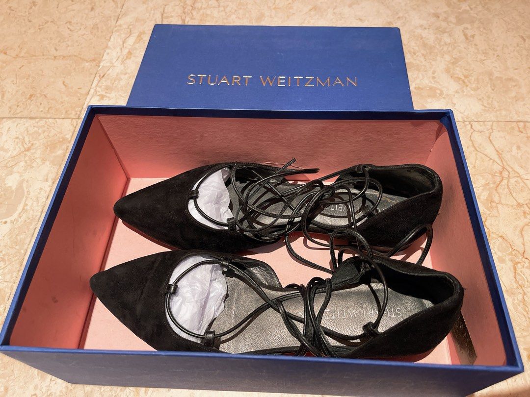 Stuart weitzman lace up 2025 flats