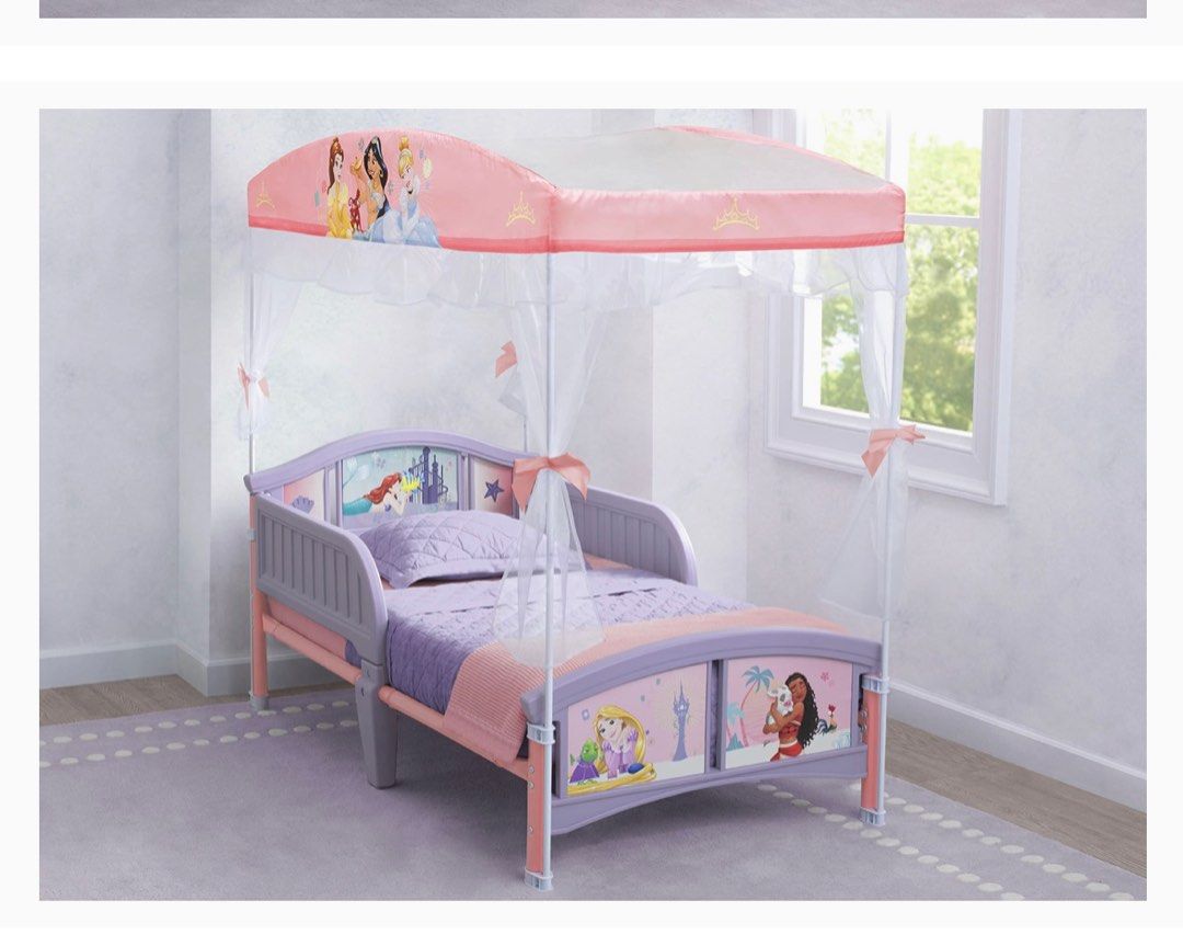 Princess Toddler Bed with Canopy, 兒童＆孕婦用品, 兒童傢具, 兒童傢具 小童床 Carousell