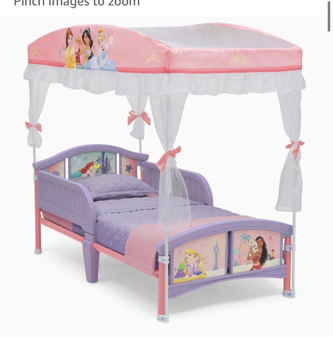 Princess Toddler Bed with Canopy, 兒童＆孕婦用品, 兒童傢具, 兒童傢具 小童床 Carousell