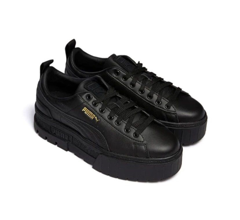 Puma white and black platform sneakers hotsell