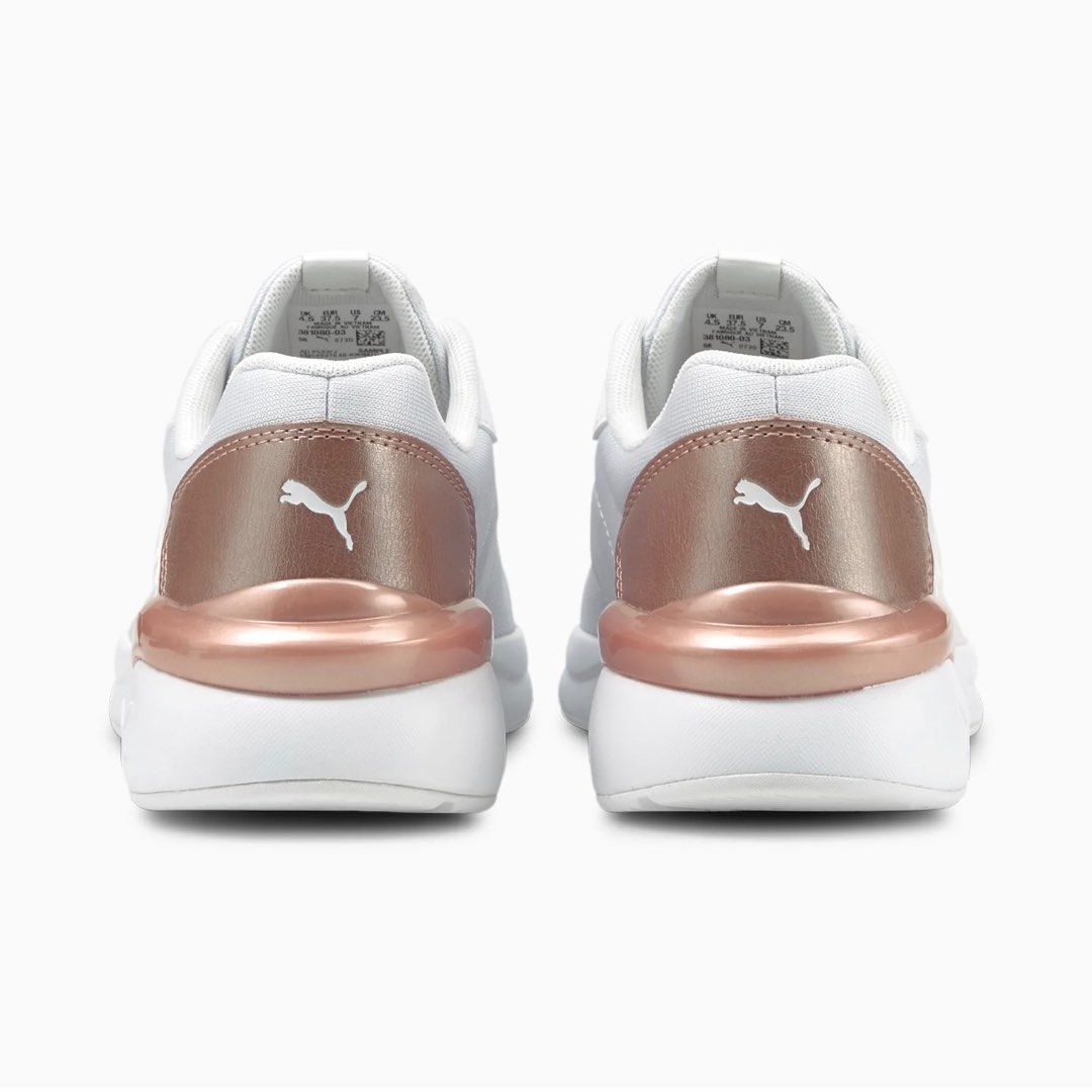 White and gold cheap high top pumas