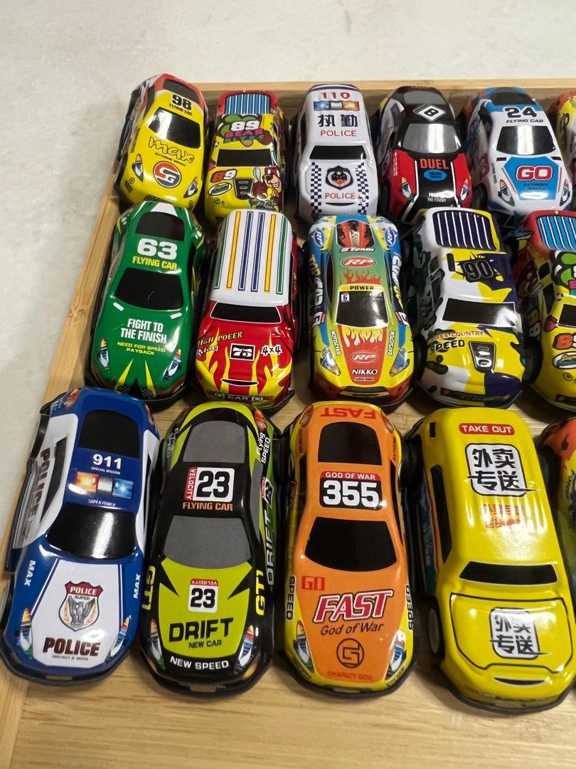 Push back toy cars top