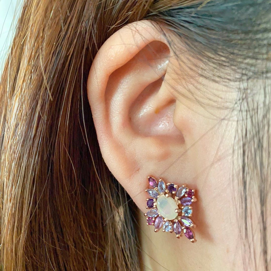 Rainbow opal clearance earrings