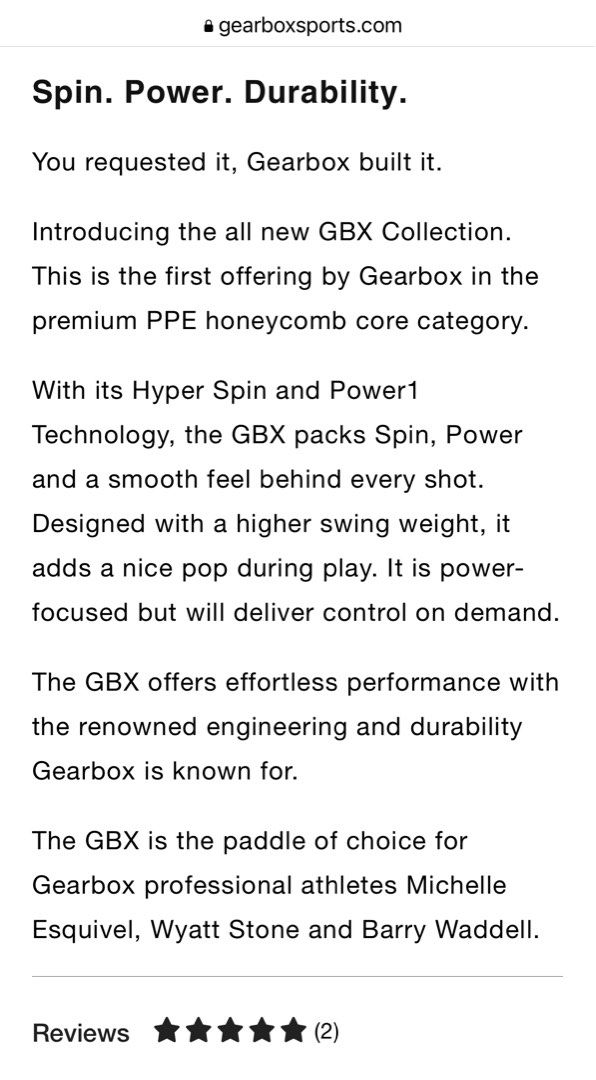 Gearbox Gbx Pickleball Paddle Review Online