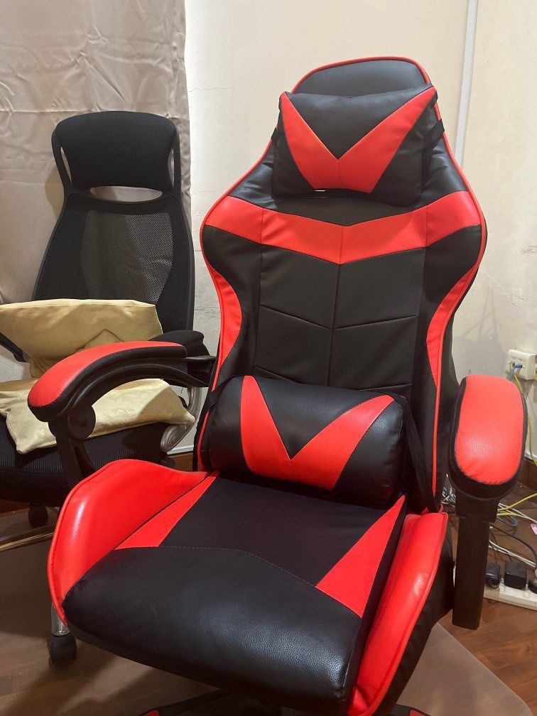 Red Gaming Chair, Furniture & Home Living, Furniture, Chairs on Carousell