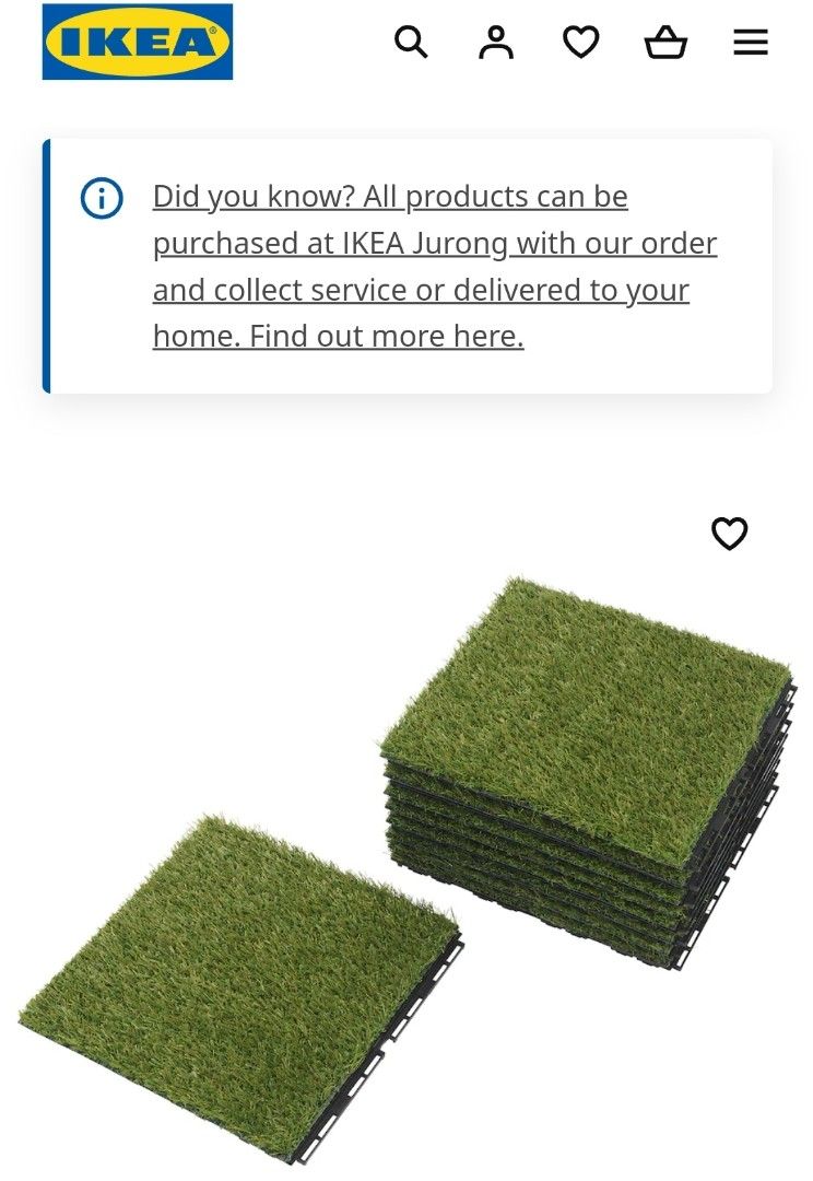 Runnen Ikea Artificial Grass, Furniture & Home Living, Home Decor