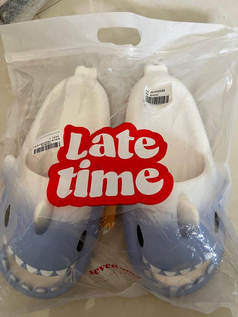 SHARK SLIDES, Men's Fashion, Footwear, Flipflops and Slides on Carousell