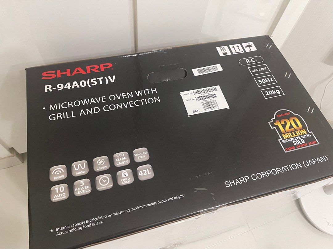 Sharp R94A0(ST)V Microwave Oven with Grill and Convection, TV & Home Appliances, Kitchen