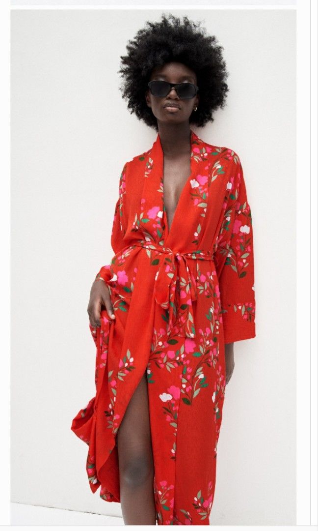 Kimono red dress online