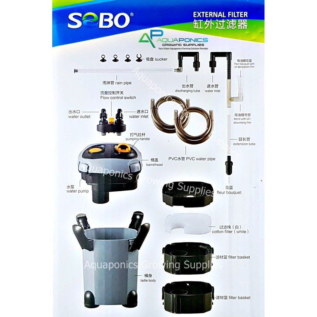 SOBO CANISTER FILTER 1500 with UV, Pet Supplies, Homes & Other Pet