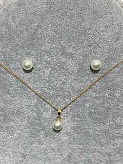 SOUTH SEA PEARL Earrings & Necklace 20” Set