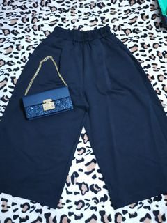 Square pants / wide leg pants black